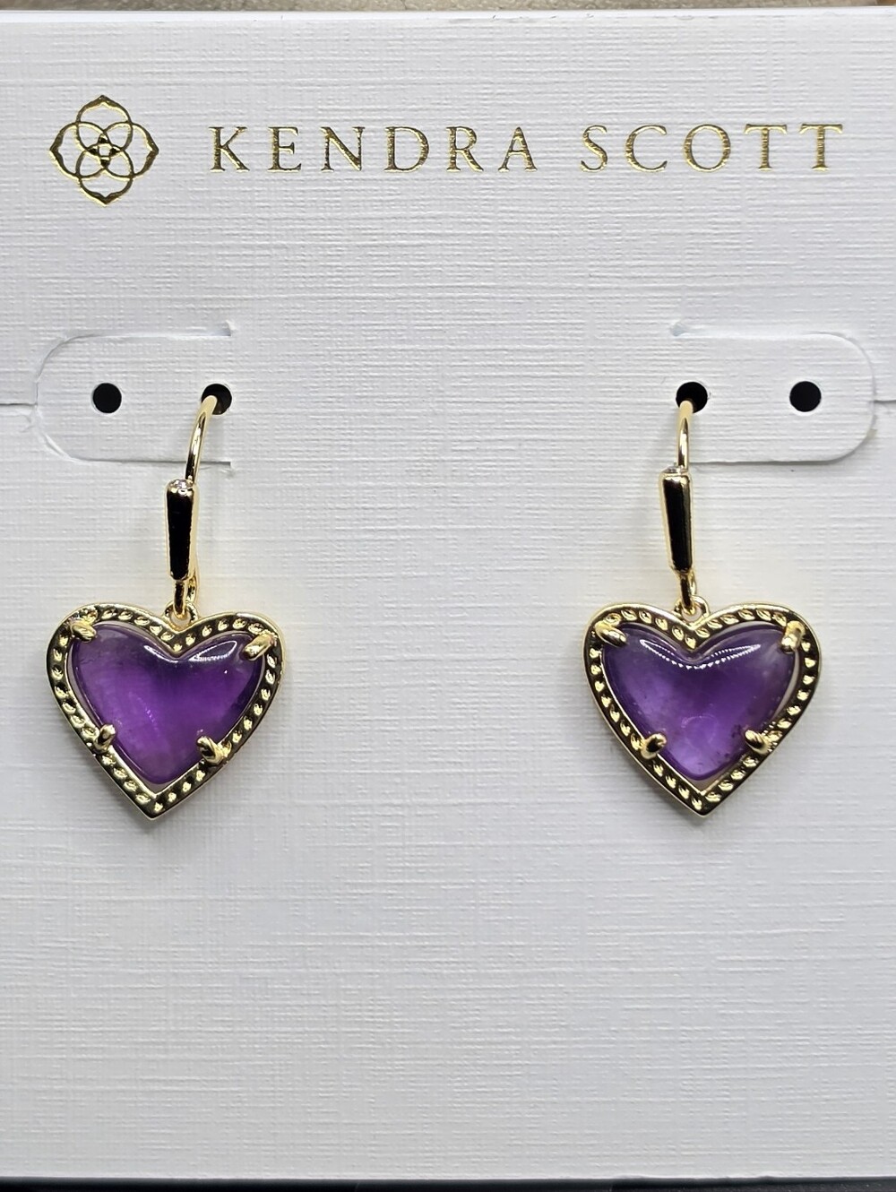 Kendra Scott Ari Heart Gold Drop Earrings